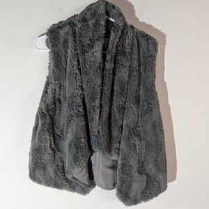 Jack BP Fuzzy Sleeveless Cardigan Vest Women's Size Medium